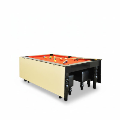 Table à manger Table de billard 2 en 1 Tables de billard Tables de pool Tables de jeu en bois 7ft
