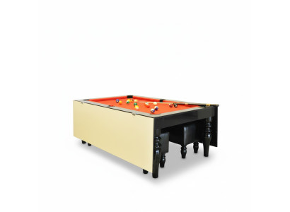 Table à manger Table de billard 2 en 1 Tables de billard Tables de pool Tables de jeu en bois 7ft