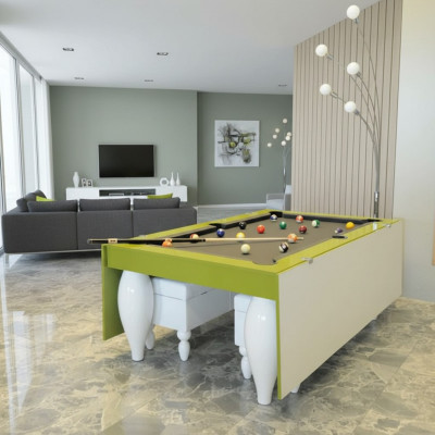 Table à manger avec option de jeu Table de billard Table combinée Salle à manger