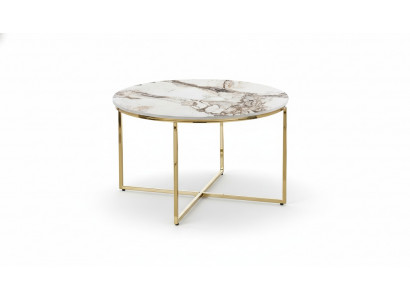 Table basse moderne Mobilier de salon minimaliste Plateau de table en métal beige neuf