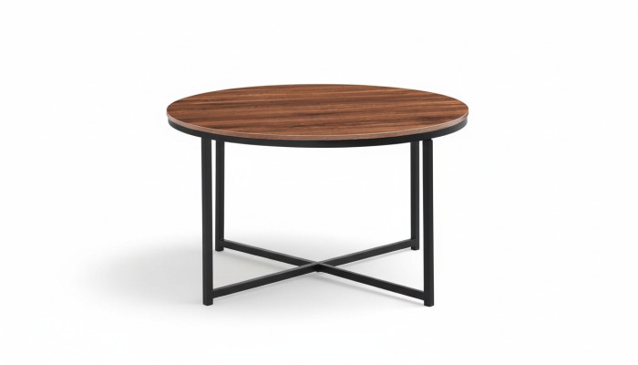 Table basse Table d'appoint Plateau brun Salon mobilier moderne luxueux
