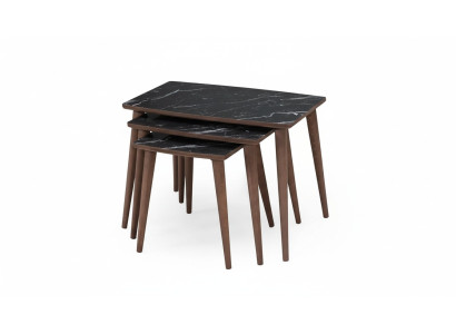 Tables basses rectangulaires 3 x Set Noir Salle à manger -Salon tables new