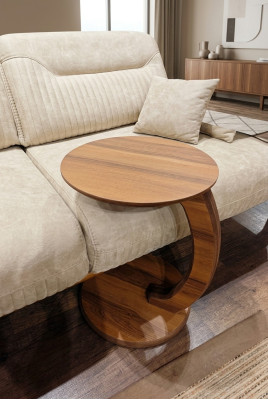 Table d'appoint en aggloméré de MDF de haute qualité, table de salon brun