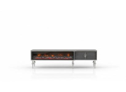Buffet TV cheminée métal bois MDF meubles de luxe nouveaux meubles de télévision blancs
