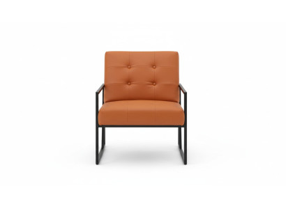 Salon Fauteuil Orange Nouvelles jambes en métal luxueuses Revêtement textile