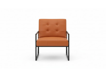 Salon Fauteuil Orange Nouvelles jambes en métal luxueuses Revêtement textile