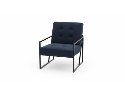 Fauteuil noir confortable Nouveau textile Métal Matériaux de haute qualité
