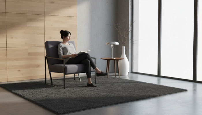 Fauteuil Chesterfield gris Cadre en bois Mobilier de salon de luxe 1 place
