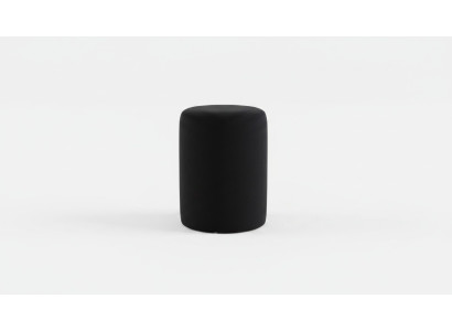 Tabouret rembourré en polyester noir pour le salon de luxe