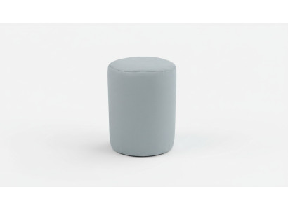 Tabouret luxueux avec une couverture textile blanche et un nouveau cadre en MDF