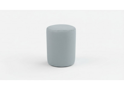 Tabouret luxueux avec une couverture textile blanche et un nouveau cadre en MDF