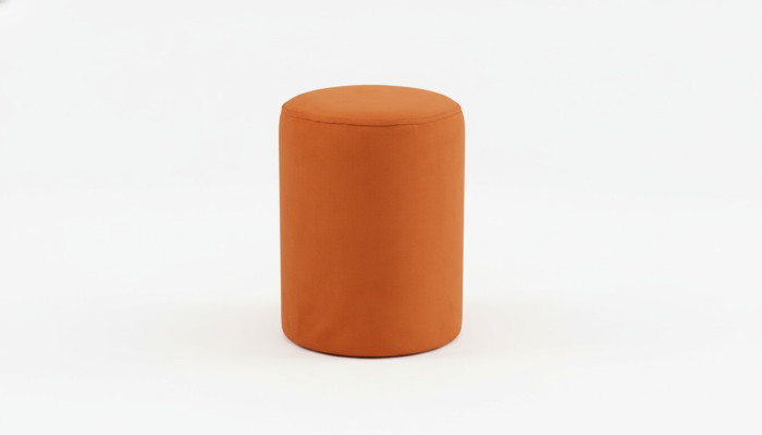 Tabouret orange en textile de haute qualité en panneau de particules