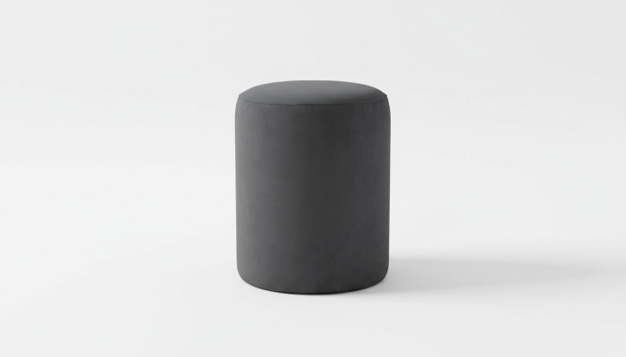 Tabouret gris Salon Rembourrage textile Meubles exclusifs de première classe