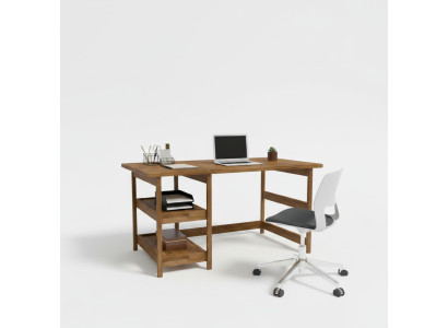 Bureau de chambre d'adolescent brun Tables en bois robustes Tables élégantes
