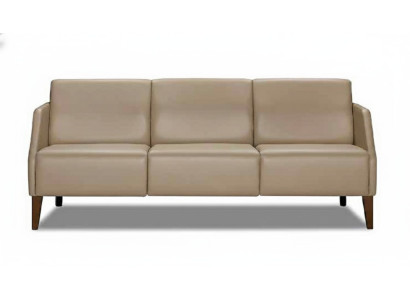 Canapé beige deux places pour salon, meuble rembourré moderne, canapé en tissu 2 places.