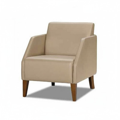 Fauteuil beige luxueux en tissu, fauteuil lounge design, mobilier.