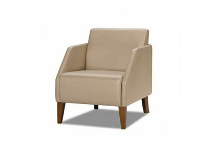 Fauteuil beige luxueux en tissu, fauteuil lounge design, mobilier.