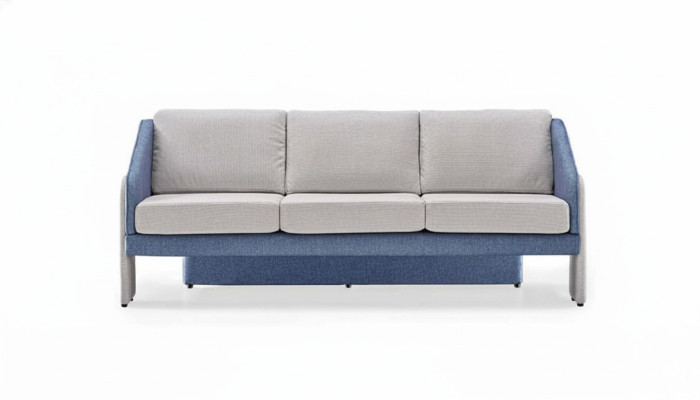 Canapé trois places gris-bleu Sofas modernes rembourrés Design Canapé pour salon