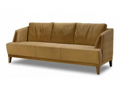 Canapé trois places en tissu brun Élégant mobilier de salon