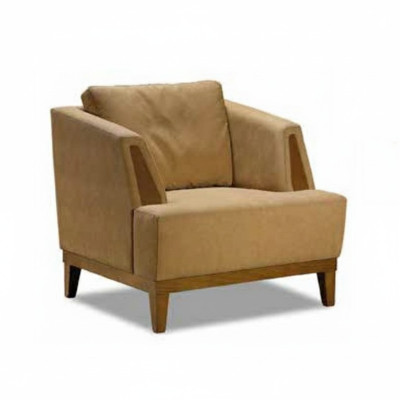 Fauteuil marron en tissu design moderne fauteuil de télévision une place