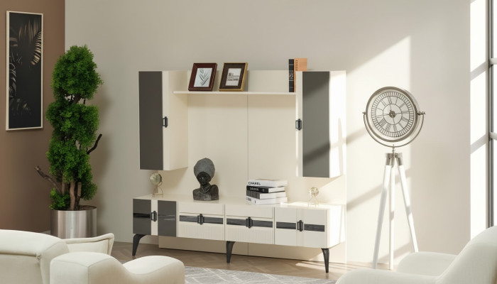 Meubles en bois pour salon design de luxe