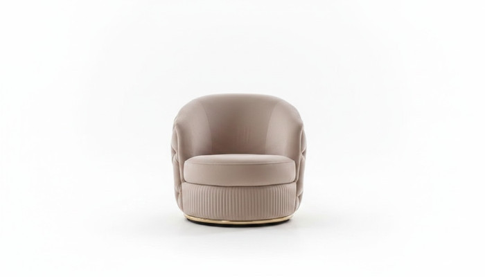 Fauteuil design beige Chesterfield pour salon meubles rembourrés de luxe