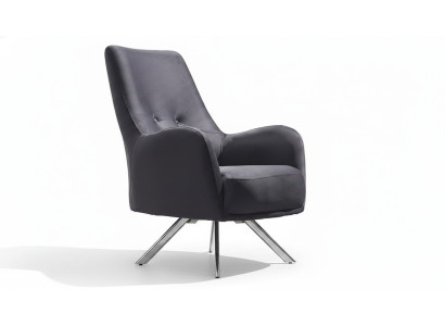 Fauteuil de luxe gris meubles rembourrés design salon style moderne
