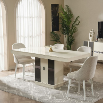 Ensemble de salle à manger complet de 7 pièces chaises de luxe meubles design table à manger meubles en bois