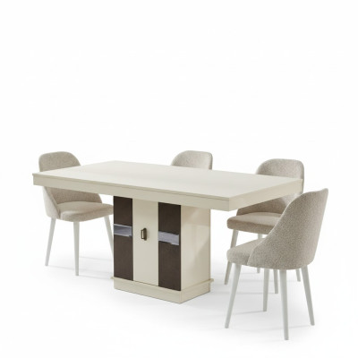 Ensemble de salle à manger complet de 7 pièces chaises de luxe meubles design table à manger meubles en bois