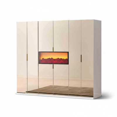 Penderie de chambre beige Armoire de designer Élegants placards en bois