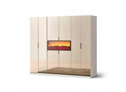 Penderie de chambre beige Armoire de designer Élegants placards en bois