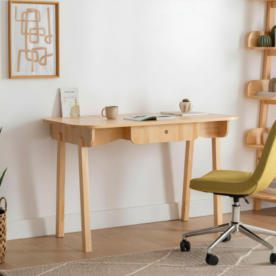 Bureau beige Bureau d'ordinateur de designer Mobilier de bureau robuste luxueux