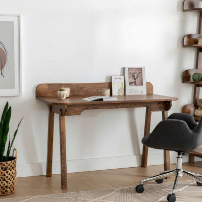 Table en bois brun Bureaux luxueux Tables de rangement en bois de designer