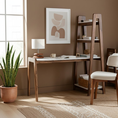 Bureau d'ordinateur brun et blanc Bureau Meubles de luxe pour bureau.
