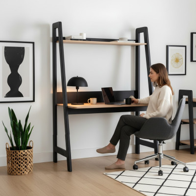 Bureau d'ordinateur de haute qualité, bureau de designer, bureau pour ordinateur portable, meuble en bois.