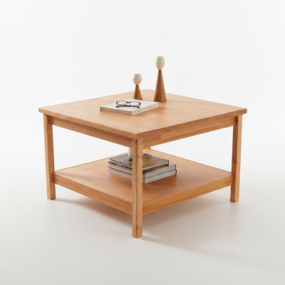 Table basse brune au design moderne pour salon, table de café, table d'appoint en bois.