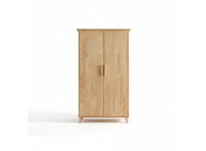 Armoire beige de haute qualité, élégante armoire de chambre à coucher à 2 portes.
