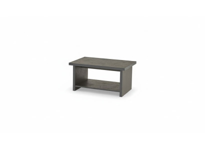 Table basse grise unie moderne pour le bureau rectangulaire avec étagère.