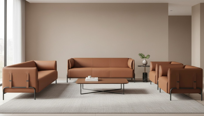 Ensemble pour bureau 4 pièces 3 places 2 places avec 2 fauteuils style design moderne