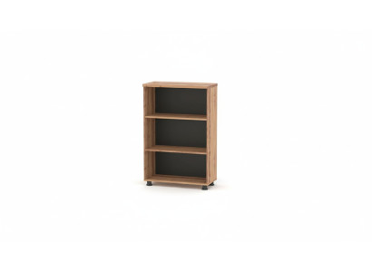 Armoire à dossiers Étagère Noir Brun Bicolore Bureau Moderne