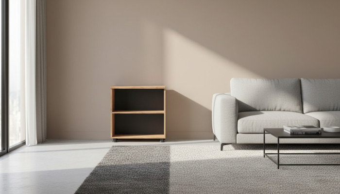 Armoire à dossiers avec étagère amovible, bureau, marron, uni, style moderne.