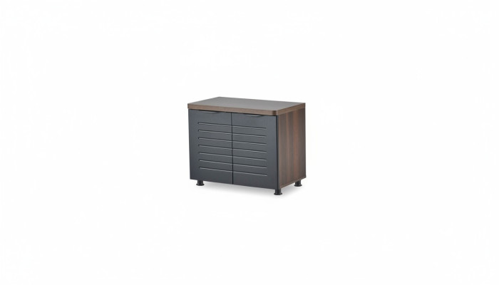 Bureau Armoire à dossiers Commode Rectangulaire Noir Marron Bicolore