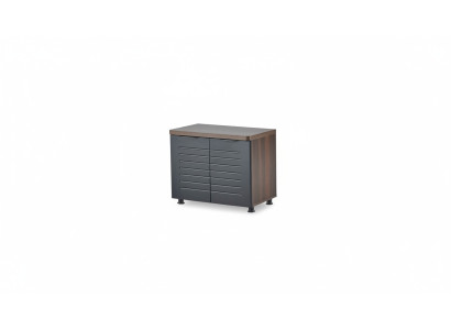 Bureau Armoire à dossiers Commode Rectangulaire Noir Marron Bicolore