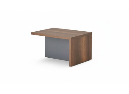 Table basse marron grise bicolore rectangulaire forme bureau moderne