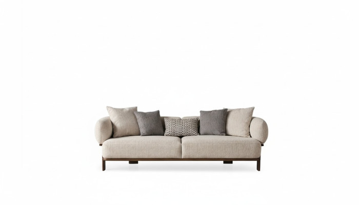 Canapé moderne gris trois places pour décoration de salon de luxe
