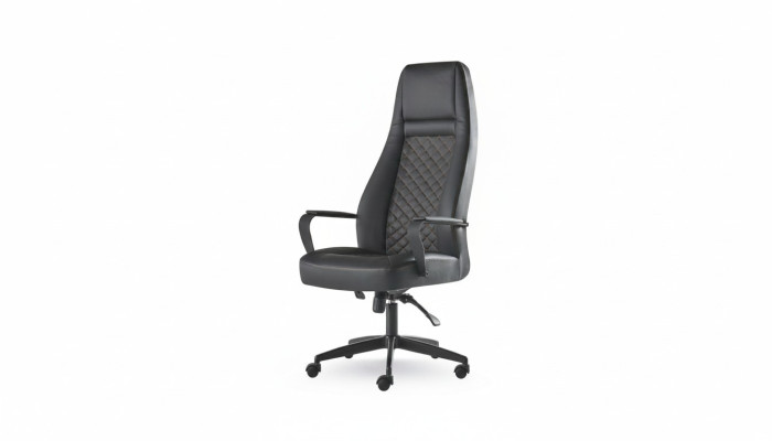 Chaise de bureau noire pivotante salle de travail moderne bureau roulettes cuir
