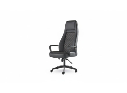 Chaise de bureau noire pivotante salle de travail moderne bureau roulettes cuir