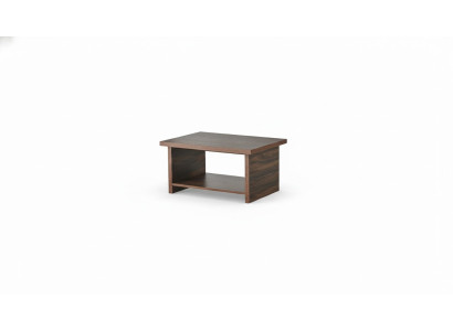 Table basse marron étagère moderne avec tablette rectangulaire pour salon bureau