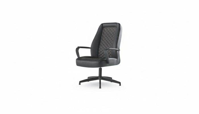 Chaise de bureau noire fauteuil exécutif bureau chambre moderne cuir doux bois