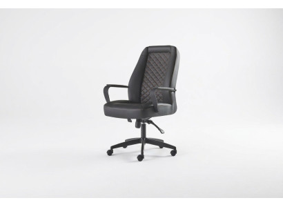 Fauteuil de bureau noir pivotant moderne pour bureau avec roulettes fauteuil en cuir.